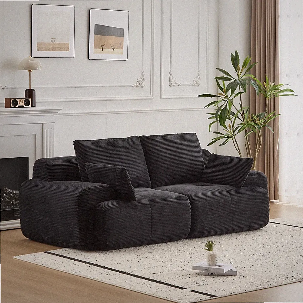 Cloud Modular Sectional Sofa 2-Seater Memory Foam Pet-Friendly Corduroy No Assm