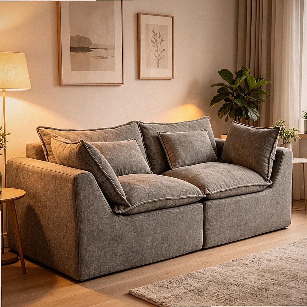 Cloud Modular Sectional Sofa 74.8 in Width Oversized Deep Seat Comfy