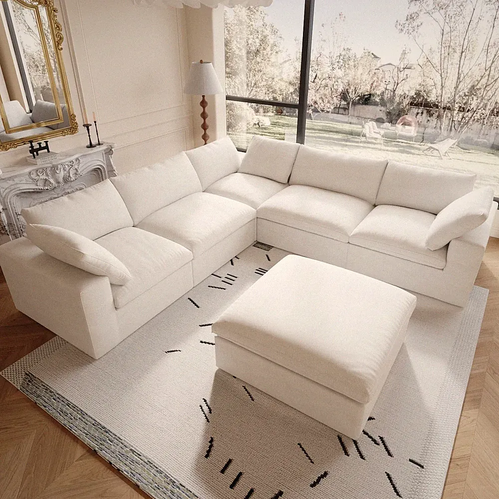 Cloud Modular Sectional Sofa Couch,Oversized Couch 6 Seater for Living Room,160.