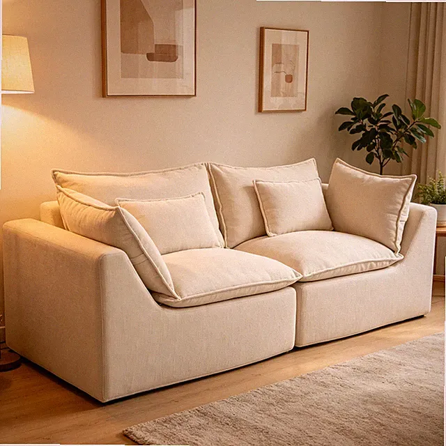 Cloud Modular Sectional Sofa Oversized Deep Seat Comfy Couch 74.8 in Width