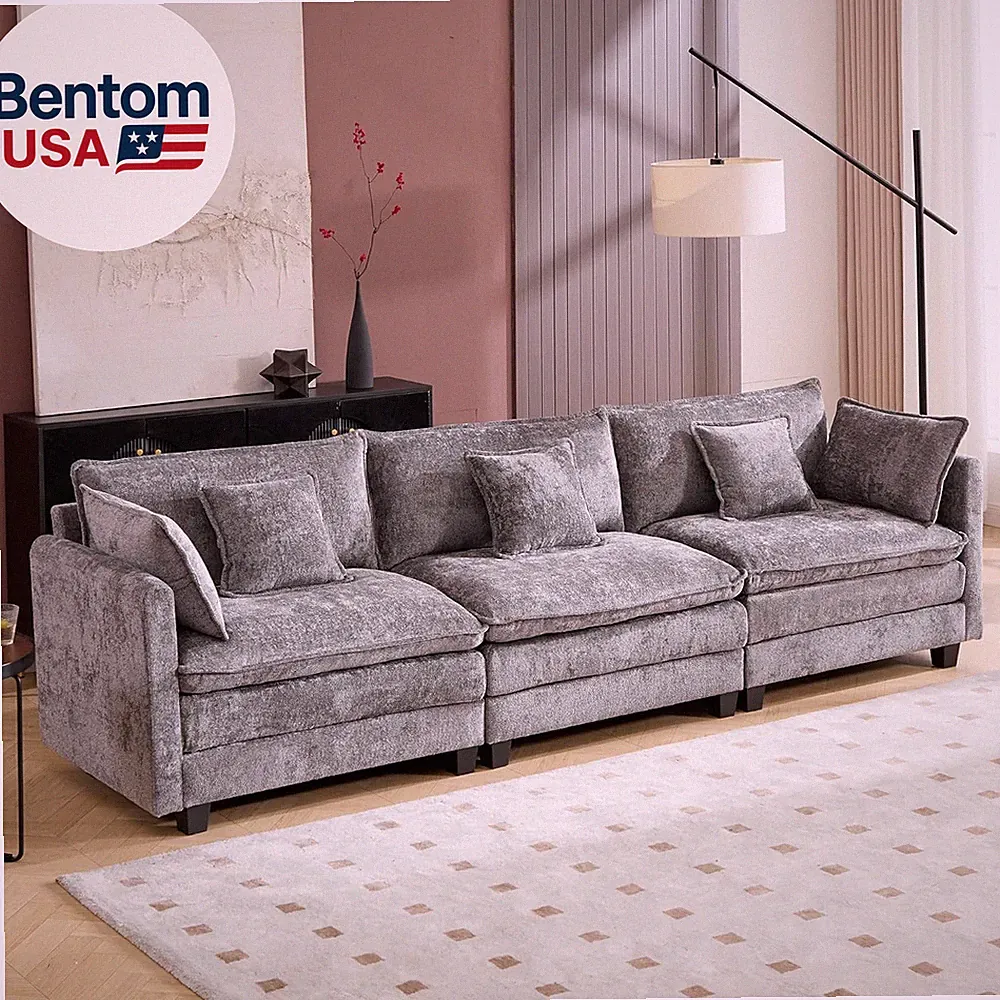Cloud Modular Sectional Sofa, U-Shaped Deep Seat Oversized Couch for Large Livin