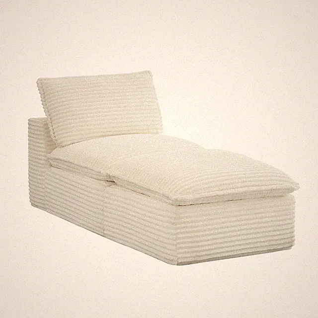 Cloud Sectional Couches for Living Room, Convertible L-Shape Couch with Ottoman