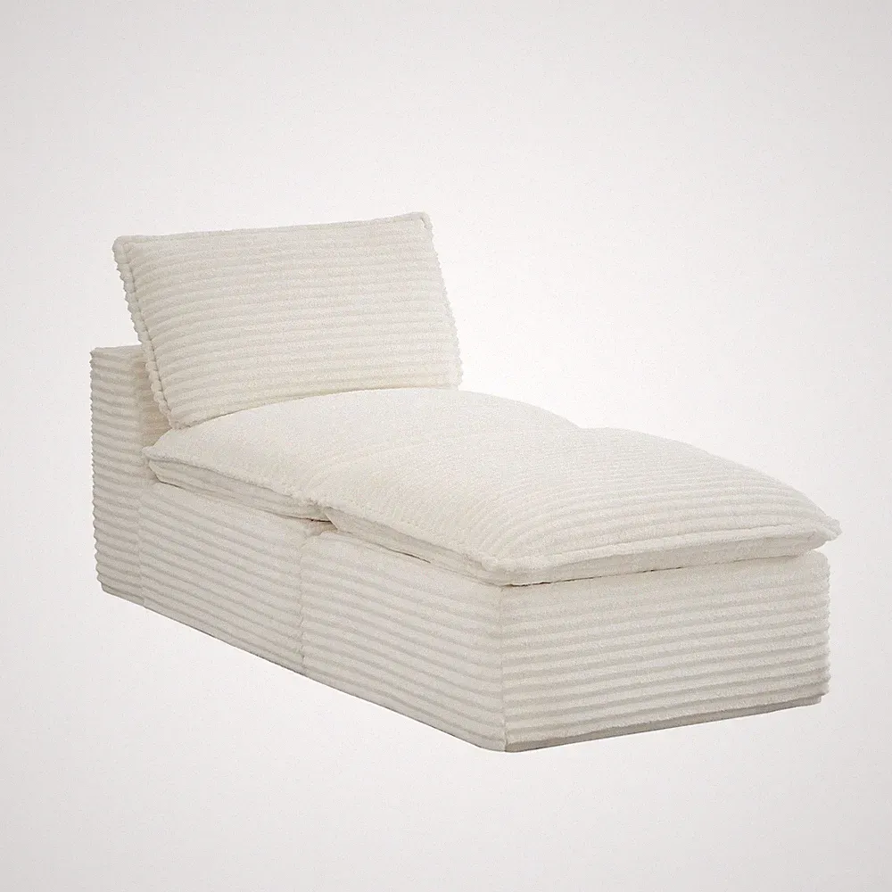 Cloud Sectional Couches for Living Room, Convertible L-Shape Couch with Ottoman