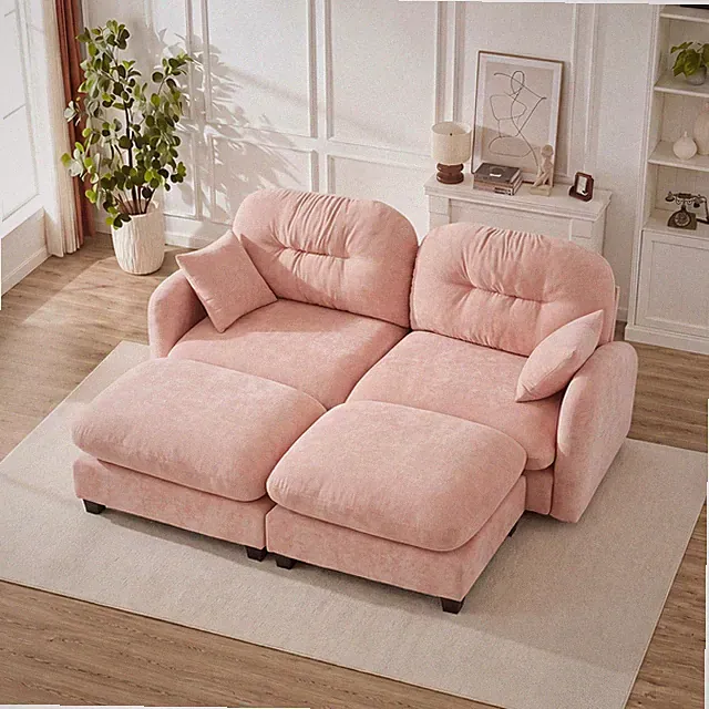 Cloud Sectional Couches,Premium Chenille Fabric Paired With Soft Throw Pillows