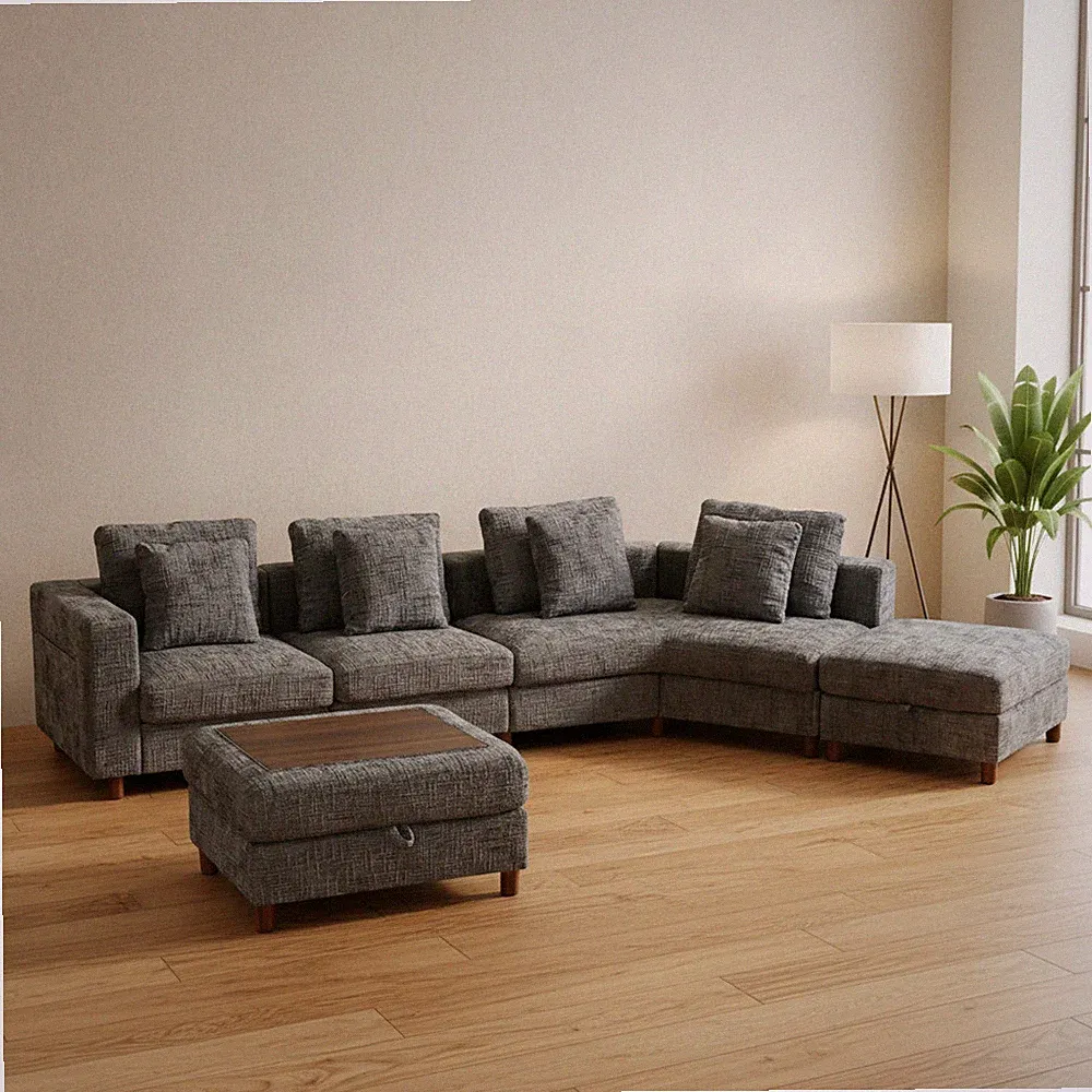 Cloud Sectional Sofa Modular Couch With Pillows Storage Ottomans For Living Room