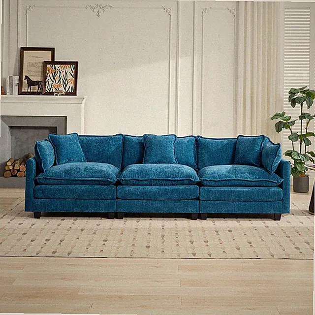 Cloud Sofa 3 Seats Upholstered Sofa Modern Sectional Couch for Living Room