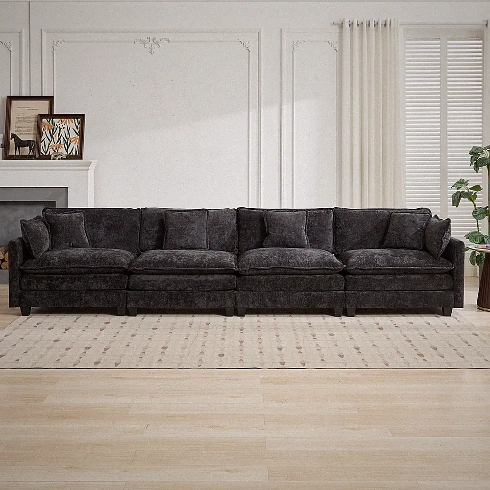 Cloud Sofa 4 Seats (Ottoman is not included), Modern Sectional Couch, for Living