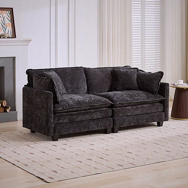 Cloud Sofa LoveSeat (Ottoman is not included), Modern Sectional Couch, for