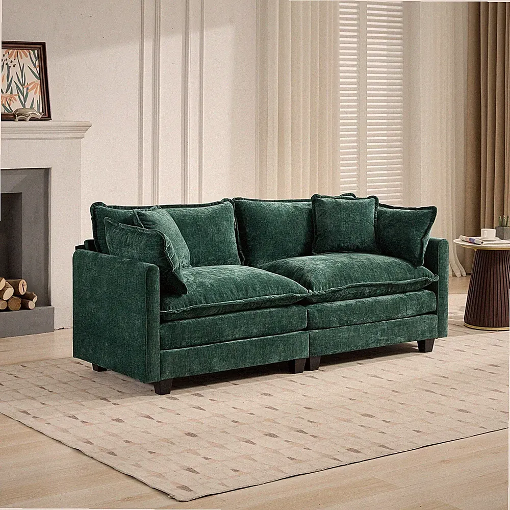 Cloud Sofa LoveSeat (Ottoman is not included), Modern Sectional Couch, for Liv