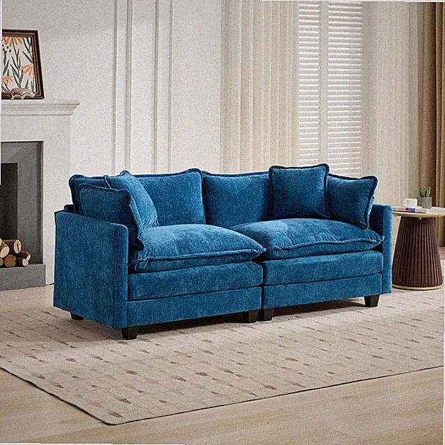 Cloud Sofa LoveSeat (Ottoman is not included), Modern Sectional Couch, for Liv