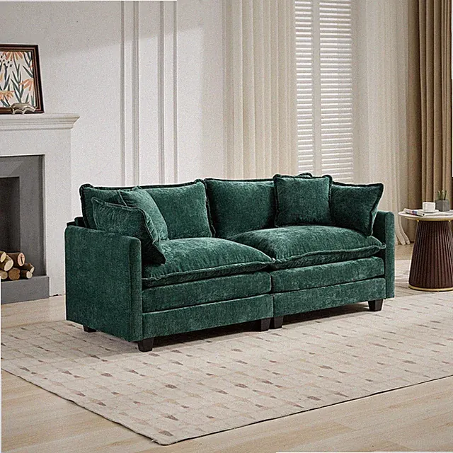 Cloud Sofa LoveSeat (Ottoman is not included), Modern Sectional Couch, for Livi