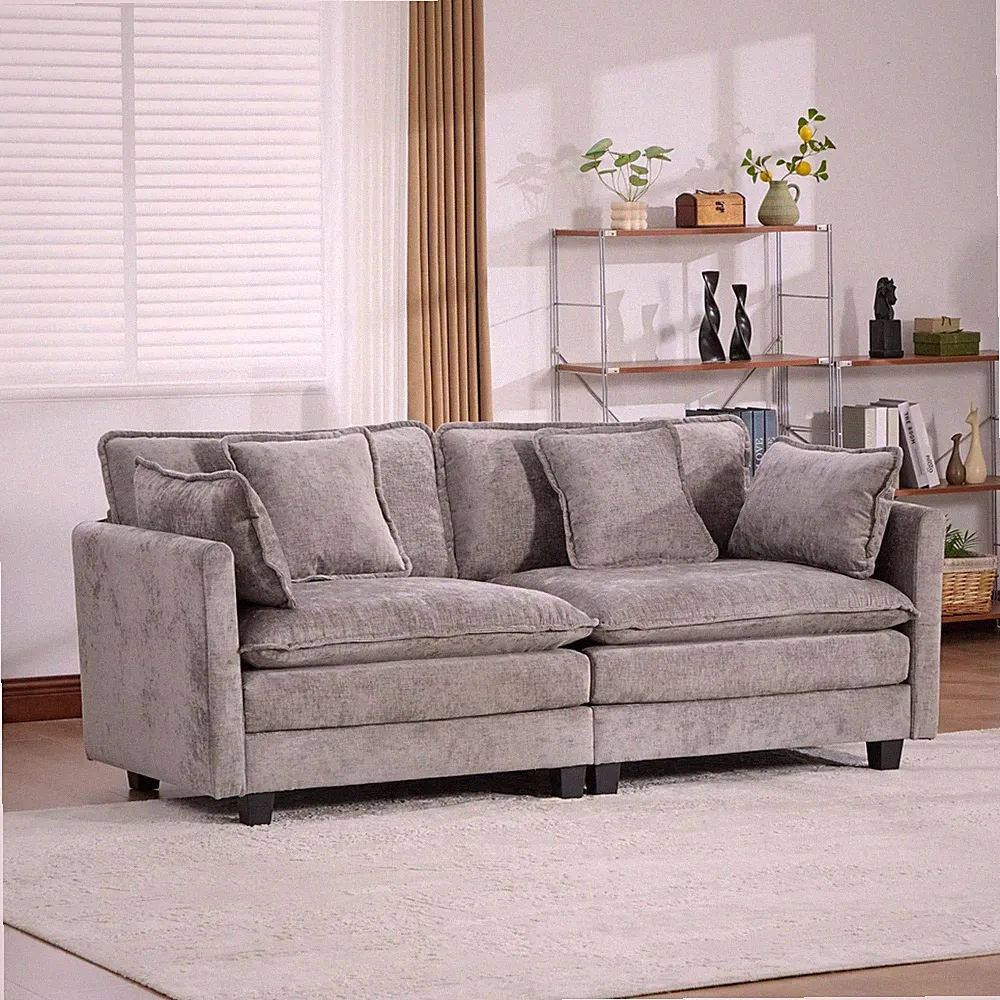Cloud Sofa LoveSeat (Ottoman is not included), Modern Sectional Couch, for Livi