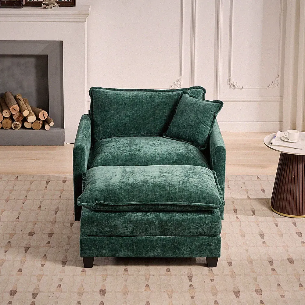 Cloud Sofa Ottoman Only, Modern Sectional Couch, For Living Room Bedroom