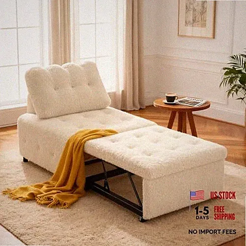 CMOHOMA Sleeper Sofa Bed,Convertible Pull Out Couch with Adjustable Beige