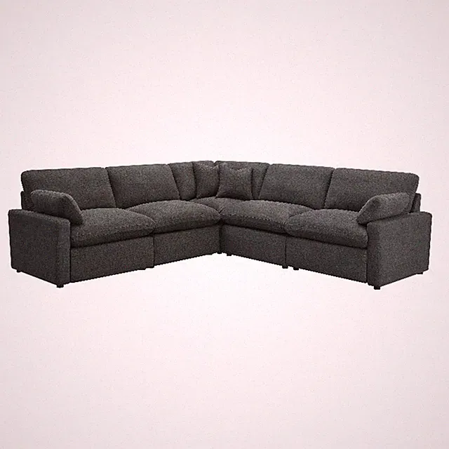 Coaster Collins 5-piece Fabric Modular Power Reclining Sectional Sofa Dark Gray