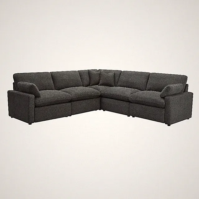 Coaster Collins 5-piece Fabric Modular Power Reclining Sectional Sofa Dark Gray