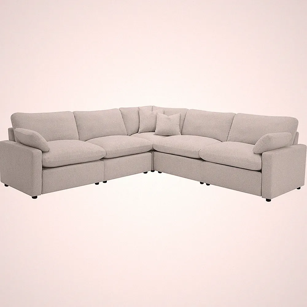 Coaster Collins 5-piece Fabric Modular Power Reclining Sectional Sofa Gray