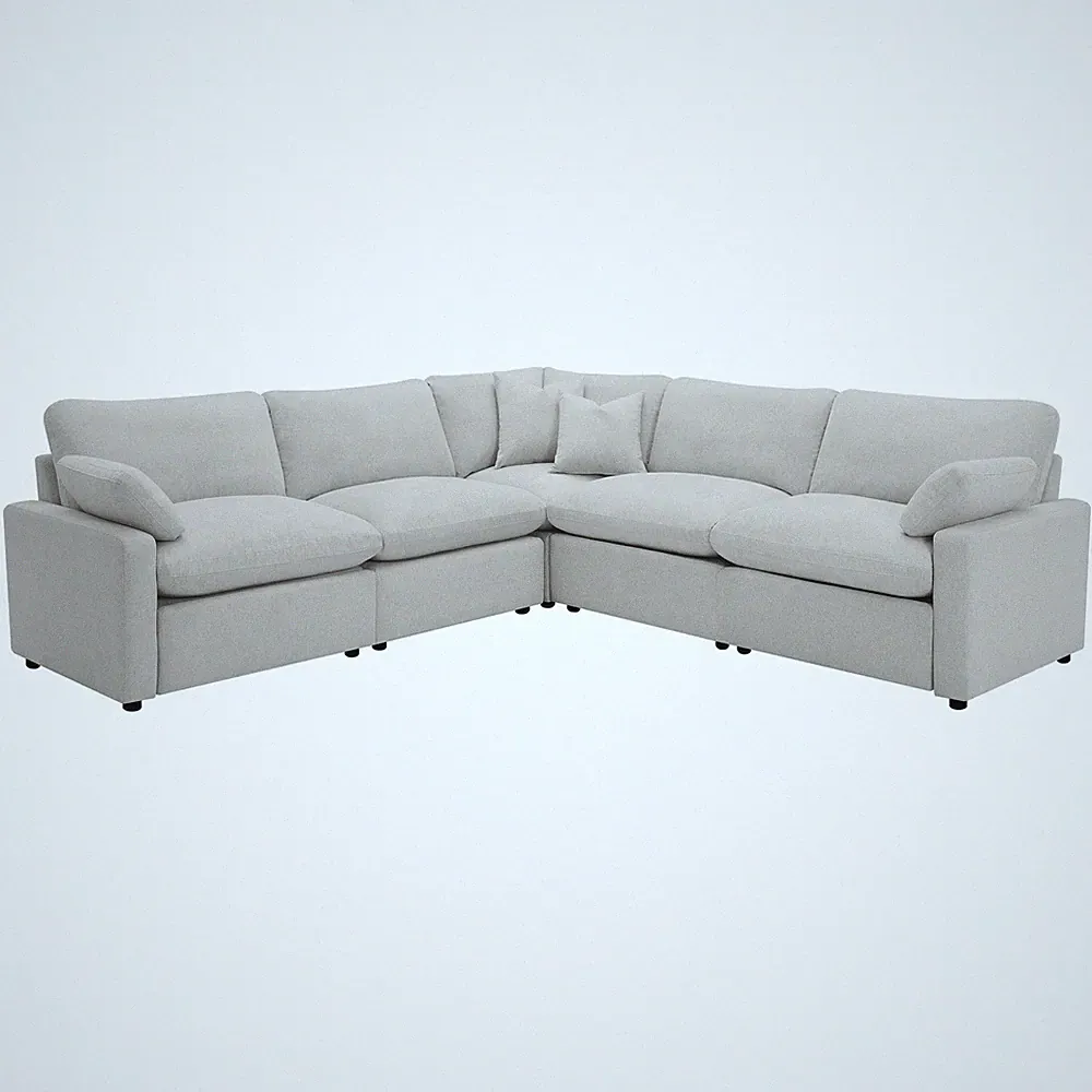 Coaster Collins 5-piece Fabric Modular Power Reclining Sectional Sofa Gray