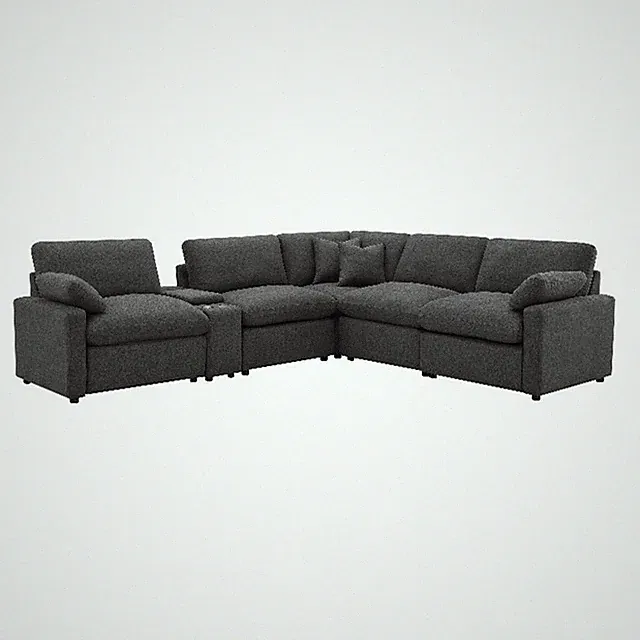 Collins 6-piece Modular Power Reclining Sectional Dark Grey