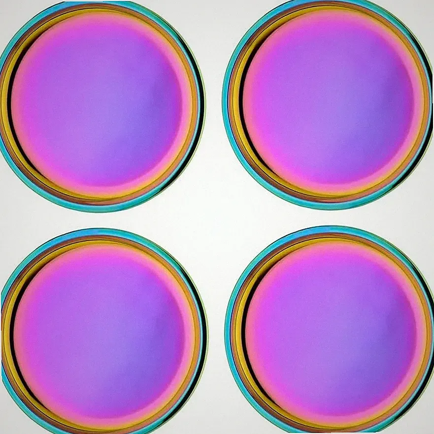 Colorful 9" Stainless Steel Plates for Kids - Set of 4, Unbreakable & Safe