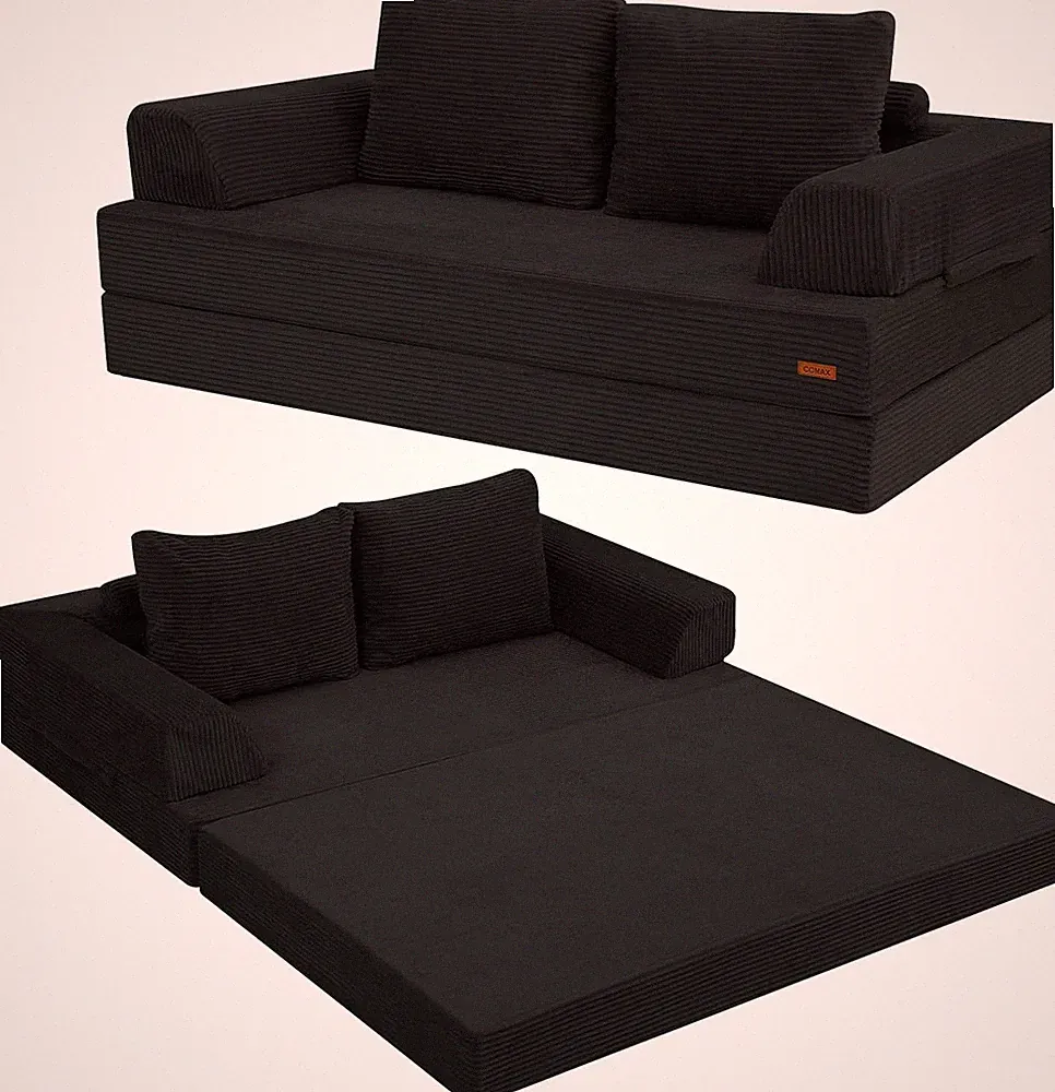 COMAX Futon Sofa Bed, Convertible Folding Sofa Bed, Boneless Couch Loveseat Cord