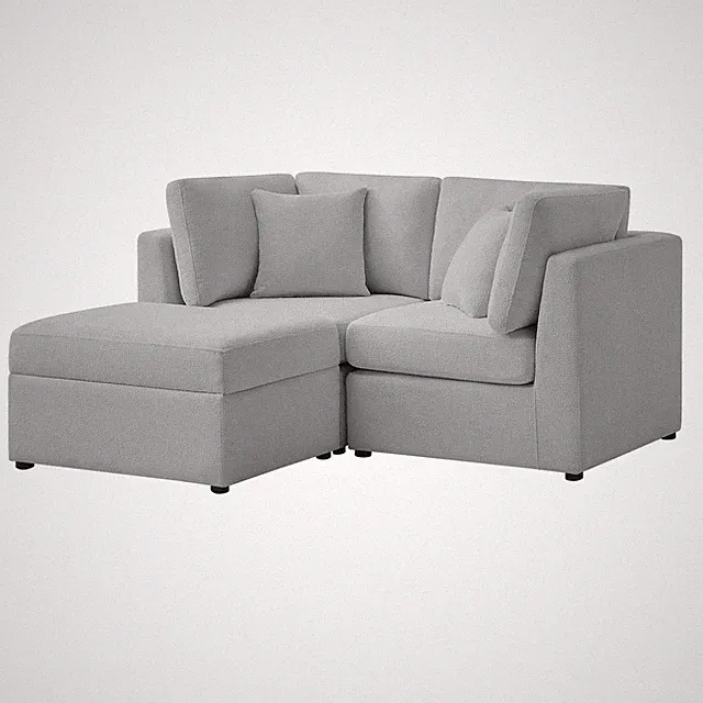 Comfort Pointe Chandler 3-Piece Gray Performance Fabric Chofa