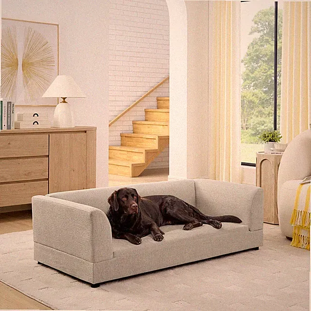 Comfortable Oversized Pet Sofa for Medium/Large Dogs - Modern Rectangular Design