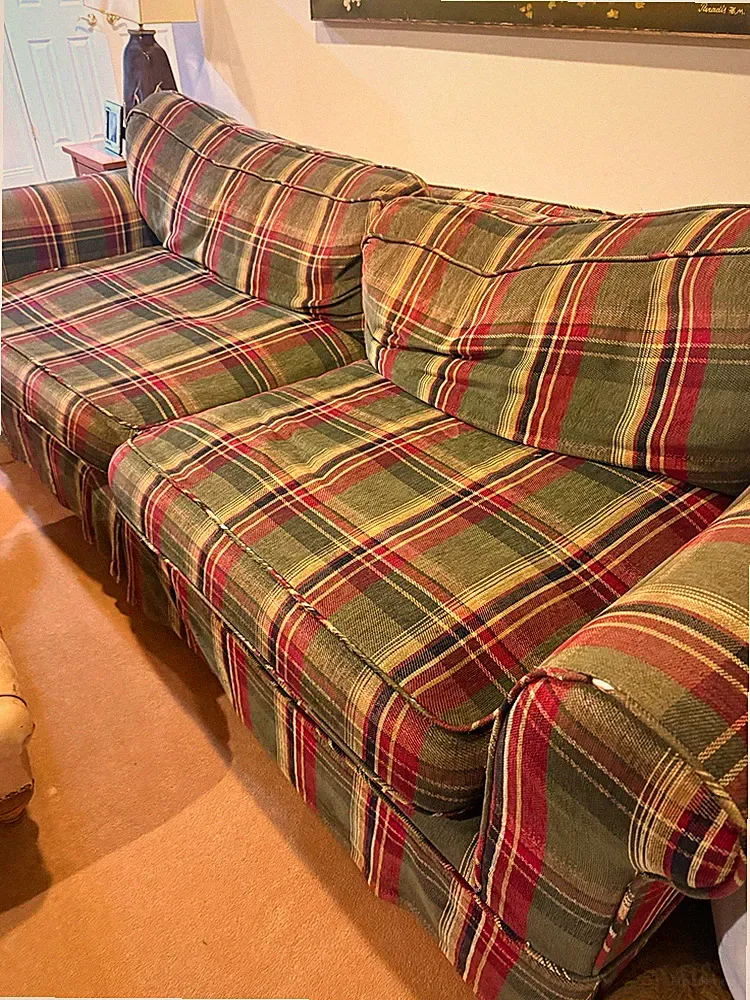 Plaid Settee