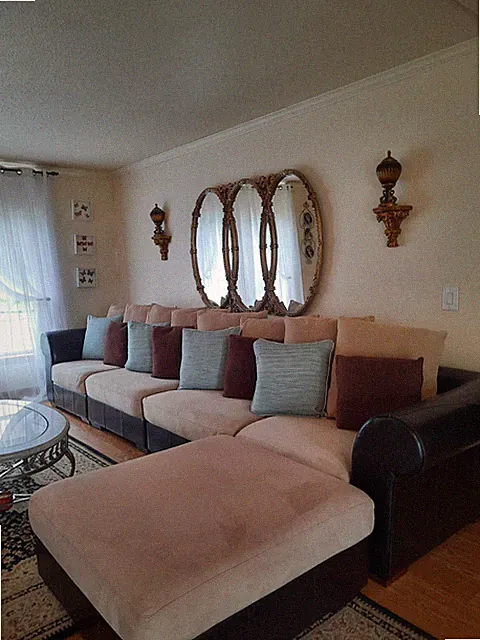 Comfy Sectional Sofa – Sofa Mart | Material: Enduro Suede | Excellent Shape
