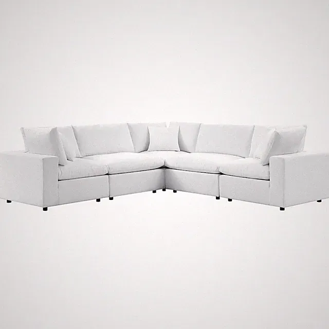 Commix 5-Piece Sunbrella Outdoor Patio Sectional Sofa