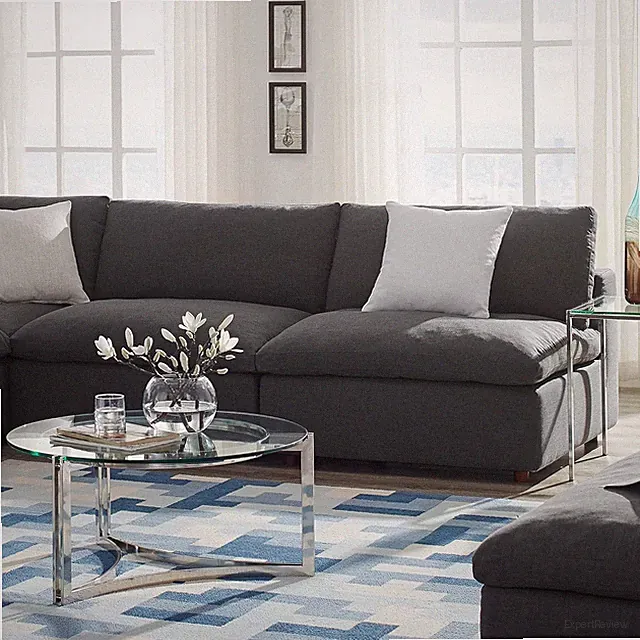 Commix Armless Loveseat - Down-Filled Modular Sofa for Modern Living Rooms