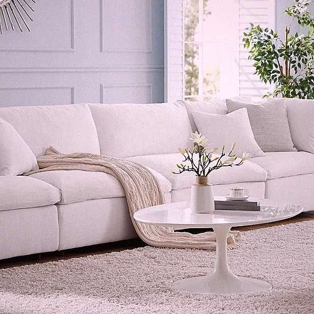 Commix Armless Modular Sofa - Overstuffed 3-Seater Sectional for Modern Living