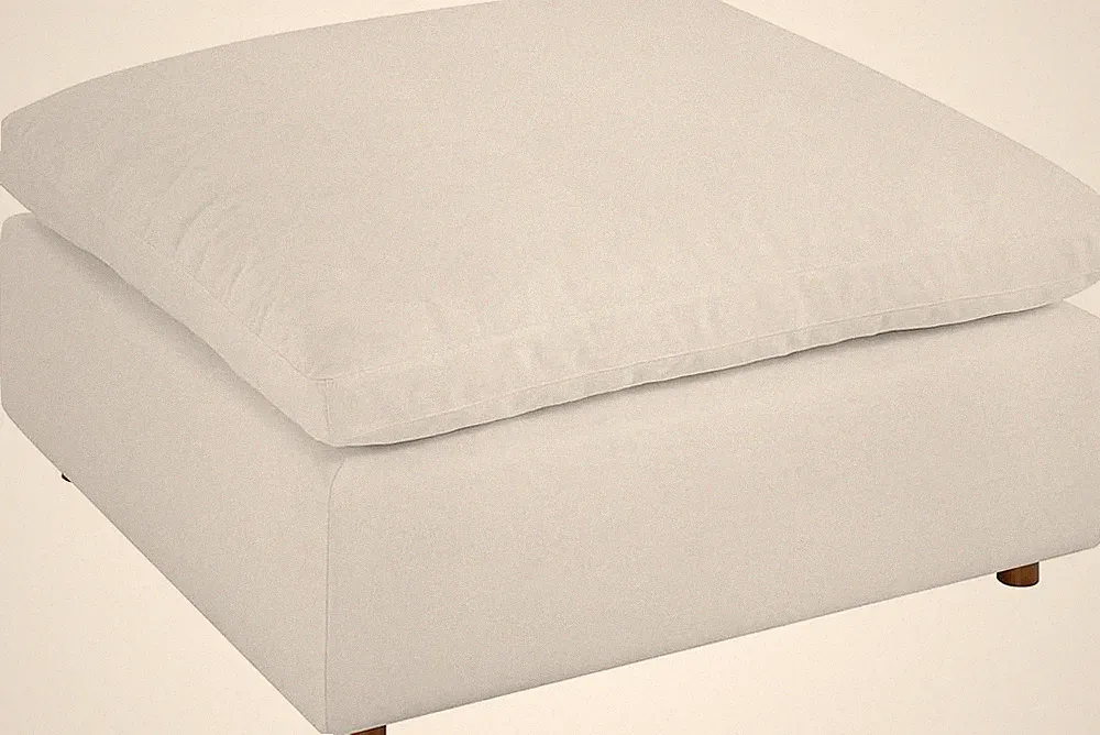 Commix Down-Filled Overstuffed Upholstered Sectional Sofa Ottoman