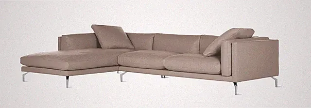 Como Sectional Sofa Kalahari Grey Leather Giorgio Soressi Design Within Reach
