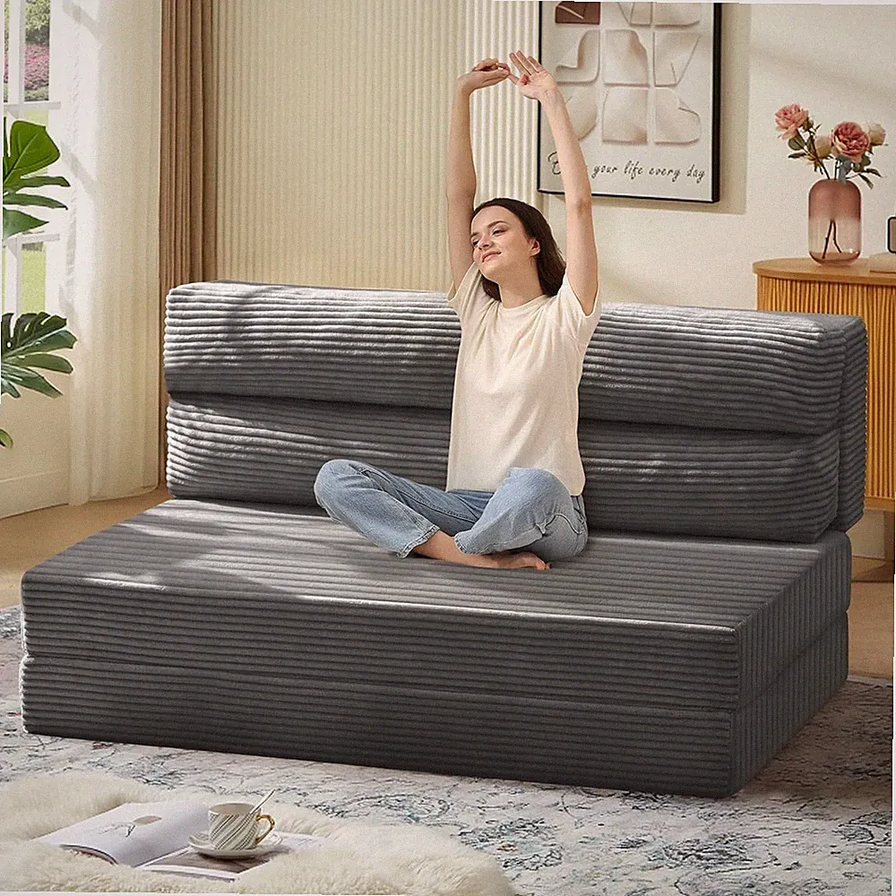 Compact & Stylish Folding Sofa Bed - Multifunctional Chair Bed With Pillow, Full