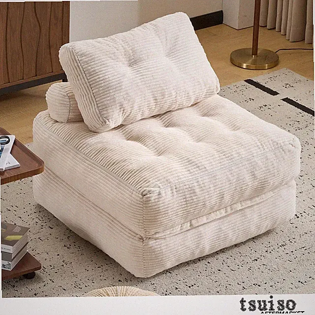 Compact White Foam Filling Sofa Bed: 3-in-1 Convertible Sleeper Chair for Adults