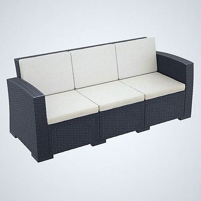 Compamia Monaco Outdoor Sofa in Dark Gray with Cushion