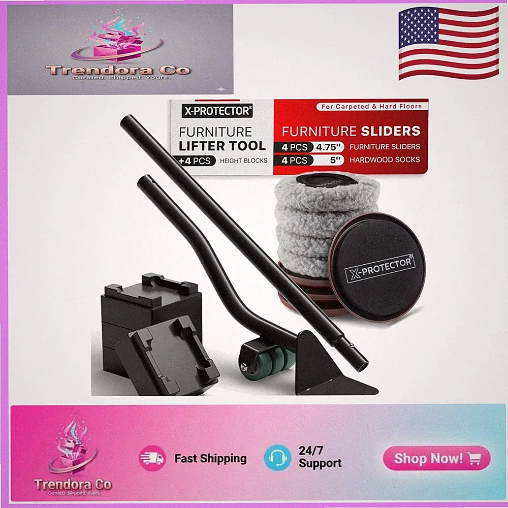 Comprehensive Furniture Lifter Tool Set: 4 PCS Sliders for All Floors - 5"