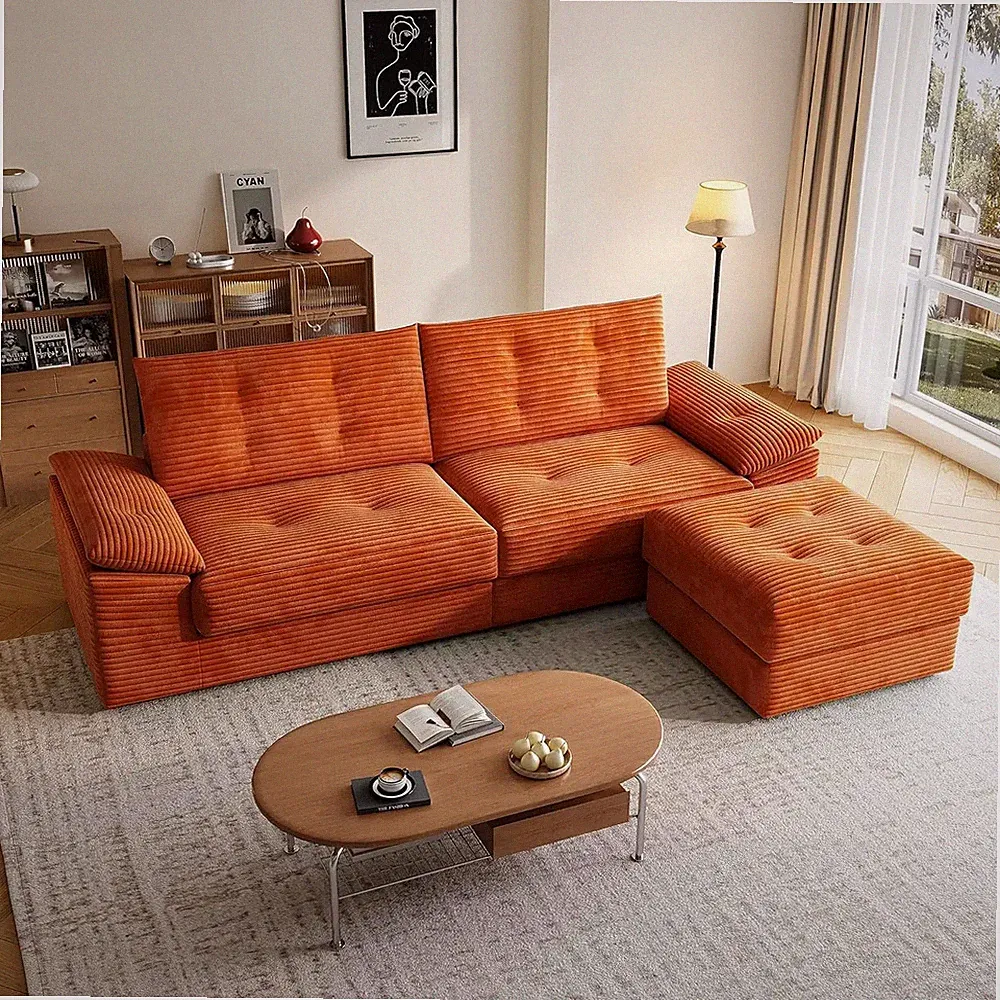 Compressed Modular Convertible Sofa Bed Sectional Sofas w/ Cozy Support U-shaped