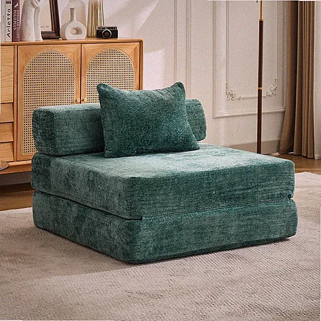 Compression Sofa,Convertible Floor Sofa Bed w/Fixed-Shape Frame,Single Seater Bo