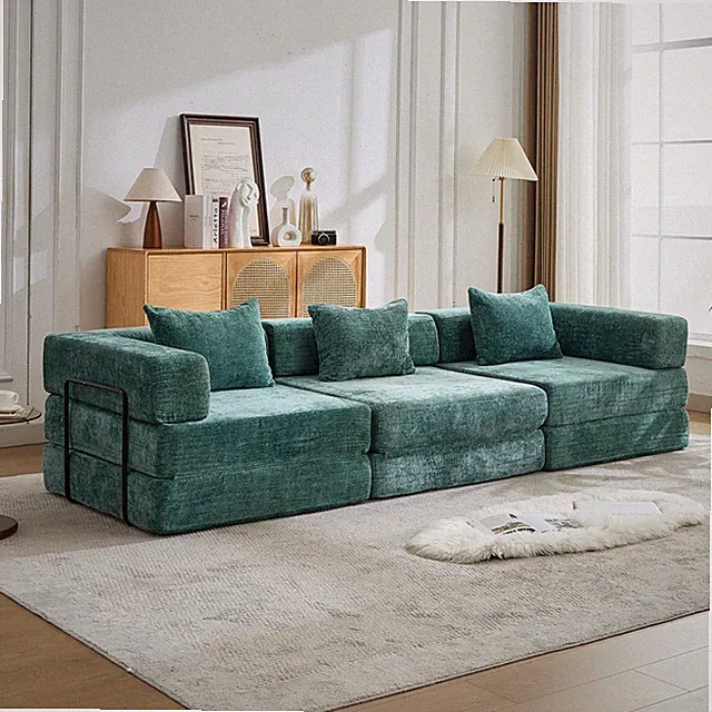 Compression Sofa,Convertible Floor Sofa Bed with Fixed-Shape Frame, Boneless M