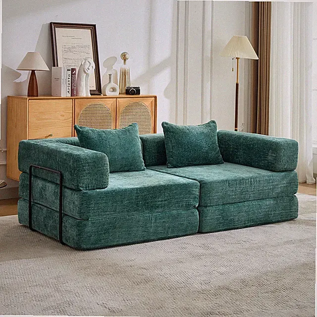 Compression Sofa,Convertible Floor Sofa Bed with Fixed-Shape Frame,Loveseats Bo