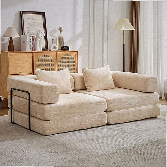 Compression Sofa,Convertible Floor Sofa Bed with Fixed-Shape Frame,Loveseats Bon