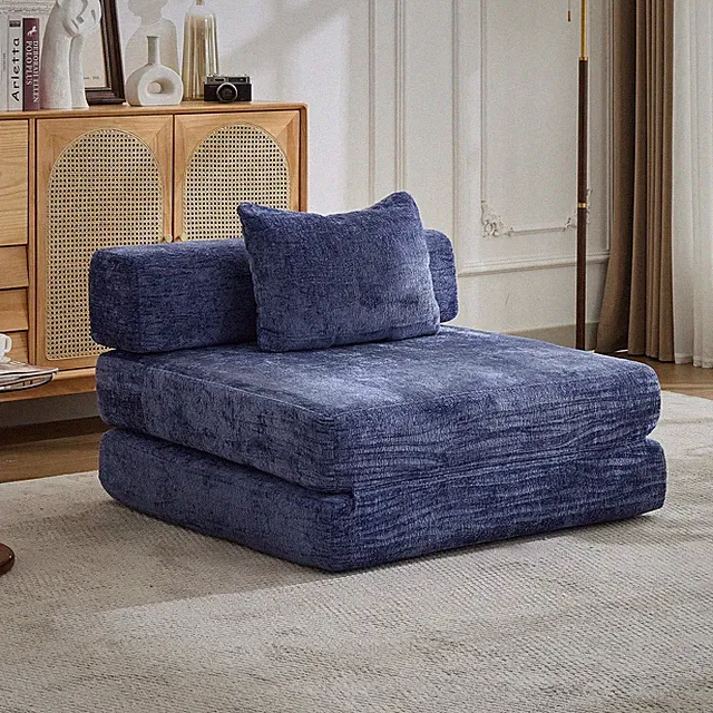 Compression Sofa,Convertible Floor Sofa Bed with Fixed-Shape Frame,Single Sea