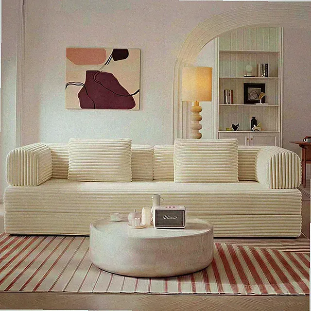 Compression Sofa,Convertible Floor Sofa Bed-with Pillow Back Support Armrest,Com
