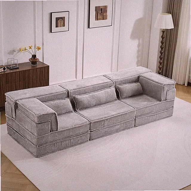 Compression Sofa,DIY Boneless Modular Sectional Sofa(Oversized 3 Seater with 3 P