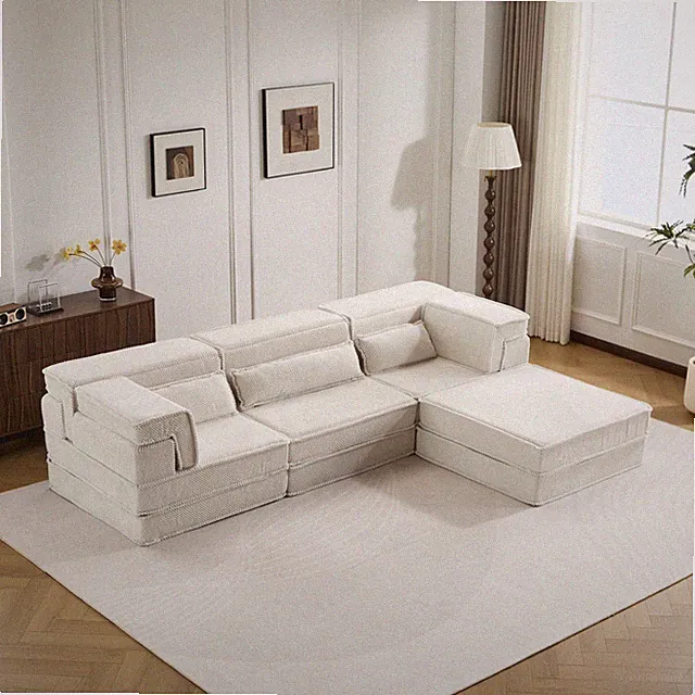 Compression Sofa,DIY Boneless Modular Sectional Sofa(Oversized 4 Seater with 3 P