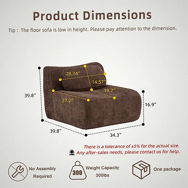 Compression Wave Sofa, Convertible Floor Sofa Bed, DIY Boneless Modular Secti