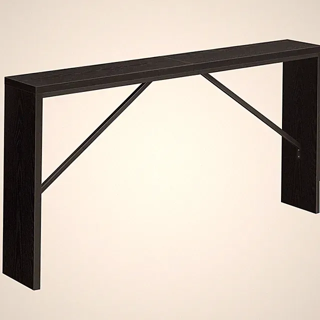 Console Table, 62.2"Long Sofa Table Behind Couch, Black CTHB15801