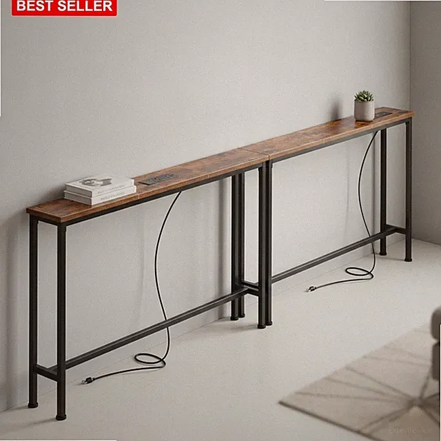 Console Table Behind Couch 78.8 In 2 Charging Stations Sofa Sectional Small Gaps